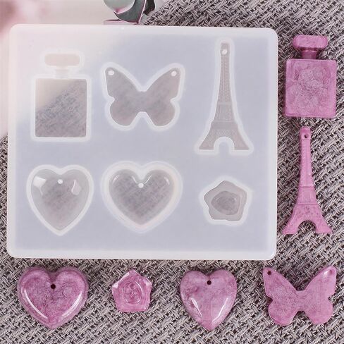 Epoxy Resin Molds Tower-Inspired Silicone Casting Template, White 1 Piece Flexible Mold for Small Charms, Keepsakes, and Desk Decor DIY Projects in Saudi Arabia