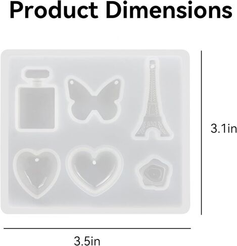 Epoxy Resin Molds Tower-Inspired Silicone Casting Template, White 1 Piece Flexible Mold for Small Charms, Keepsakes, and Desk Decor DIY Projects in Saudi Arabia