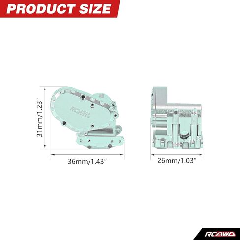 RCAWD 7075 SCX30 Transmission Gearbox, Aluminum 90% More Durable for Axial 1/30 SCX30 Series Upgrades in Saudi Arabia