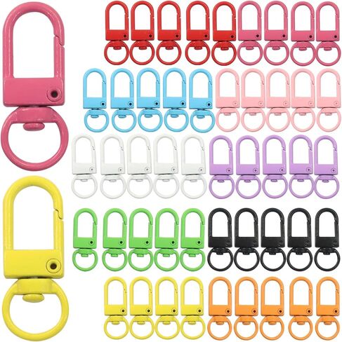 Zorfeter 50PCS Small Lobster Claw Clasps, Metal Lanyard Clips Swivel Snap Hooks, Jewelry Making Connector for Key Chains/Purses/Straps/Bag Charms in Saudi Arabia