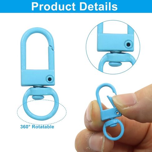 Zorfeter 50PCS Small Lobster Claw Clasps, Metal Lanyard Clips Swivel Snap Hooks, Jewelry Making Connector for Key Chains/Purses/Straps/Bag Charms in Saudi Arabia