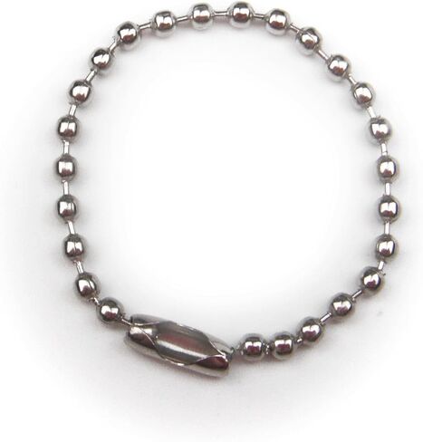 ALL in ONE 90g/100pcs Nickel Plated Connector Clasp Ball Chains Keychain Tag (Silver) in Saudi Arabia