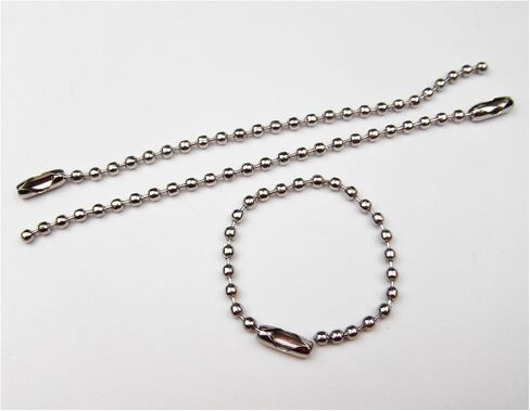 ALL in ONE 90g/100pcs Nickel Plated Connector Clasp Ball Chains Keychain Tag (Silver) in Saudi Arabia