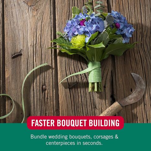 Velcro Brand Floral Ties, Reusable Bouquet Fastener & Floral Wire Alternative; Soft Stem‑Safe Hook & Loop for Florists, DIY Crafts & Bouquet Making Supplies; Cut‑to‑Length Roll, Green 25ft x 1/2in in Saudi Arabia