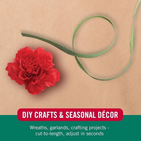 Velcro Brand Floral Ties, Reusable Bouquet Fastener & Floral Wire Alternative; Soft Stem‑Safe Hook & Loop for Florists, DIY Crafts & Bouquet Making Supplies; Cut‑to‑Length Roll, Green 25ft x 1/2in in Saudi Arabia