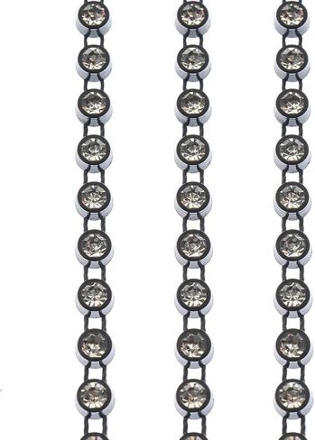 Crystal Lane Rhinestone Banding 10yds, ss12 Black Casing, Crystal in Saudi Arabia