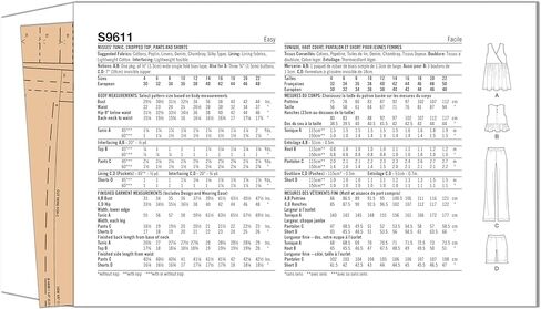 سترة صوفية من Simplicity SS9611D5 Misses'، وقميص قصير، وسروال طويل الساق، وسروال برمودا، حزمة نمط الخياطة، رمز التصميم S9611، الأحجام 4-6-8-10-12 in Kuwait