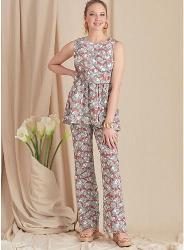 سترة صوفية من Simplicity SS9611D5 Misses'، وقميص قصير، وسروال طويل الساق، وسروال برمودا، حزمة نمط الخياطة، رمز التصميم S9611، الأحجام 4-6-8-10-12 in Kuwait