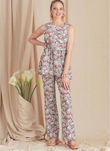 سترة صوفية من Simplicity SS9611D5 Misses'، وقميص قصير، وسروال طويل الساق، وسروال برمودا، حزمة نمط الخياطة، رمز التصميم S9611، الأحجام 4-6-8-10-12 in Kuwait