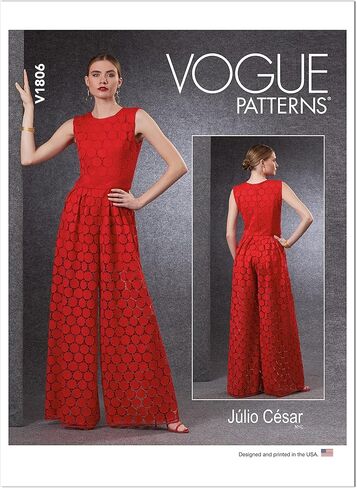 Misses' Petite Jumpsuit Sewing Pattern Kit, Code V1806 in Saudi Arabia
