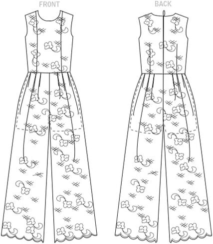 Misses' Petite Jumpsuit Sewing Pattern Kit, Code V1806 in Saudi Arabia