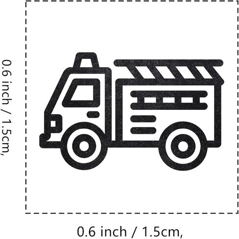 Fire Truck Firefight Rubber Stamp, 3/5 Inch Small Mini Stamp for Scrapbooking Card Making Planner in Saudi Arabia