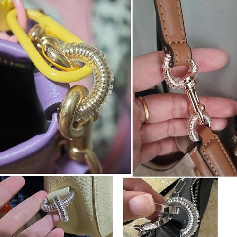 DraCra 15 Pack Metal Swivel Snap Hooks Protector Universal Swivel Clasp Hooks Spiral Sleeve Protective Conver for Lobster Claw Clasps Purse Hardware Shoulder Bag Hobo Bags Clutch Purses Tote Handbags in Saudi Arabia