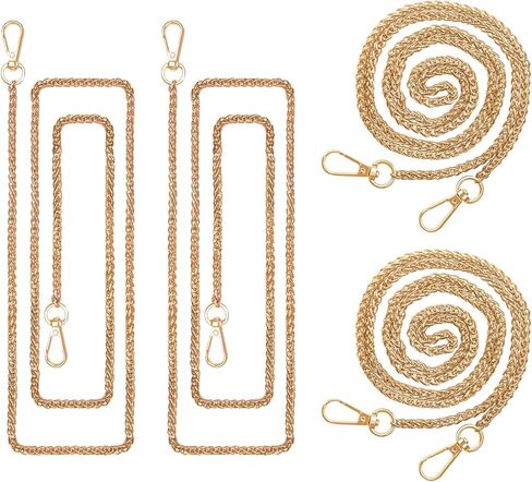 ELANE 4 Pack Purse Chain Strap，47 inch Purse Straps Replacement Crossbody Purse Chains for Handbags DIY in Saudi Arabia