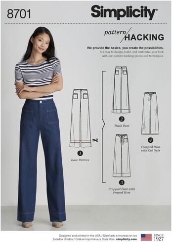 نمط الخياطة البسيطة 8701 بنطلون U5 (16-18-20-22-24) in Kuwait