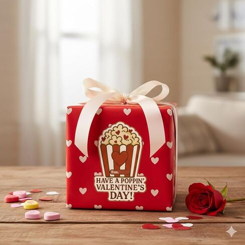 ملصقات عيد الحب، 50 قطعة من بطاقات الهدايا بتصميم الفشار على شكل قلب، ملصقات هدايا للحفلات مقاس 3.54 × 2.44 بوصة للبطاقات والحرف اليدوية ومكافآت الفصل الدراسي، مثالية للأطفال والأزواج والحرف اليدوية in Saudi Arabia