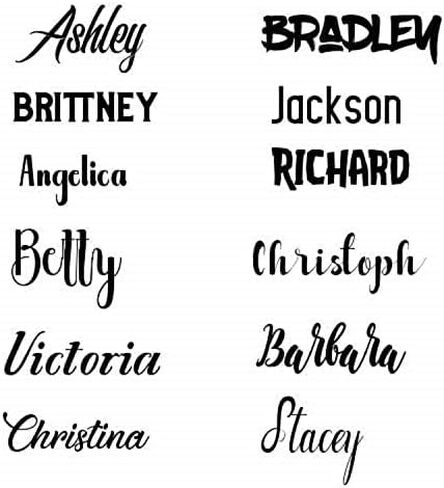 Personalized Vinyl Name Decal - Custom Self Adhesive Sticker - Many Colors, Fonts, & Sizes in Saudi Arabia
