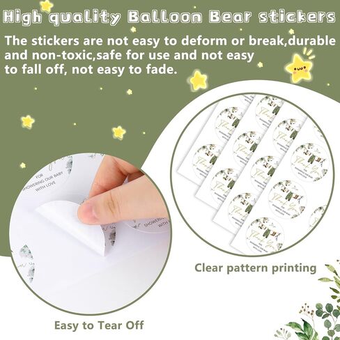 Whaline 200Pcs Baby Shower Clothes Thank You Stickers Mallard Duck Baby Clothes Adhesive Label Decal for Boy Birthday Party Treat Bag Sealing Decoration, 2 Inch in Saudi Arabia