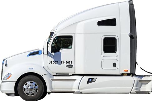 Set of 2 Custom Decals 2" x 20" US DOT Number Sticker Truck Commercial Van Pick up Semi Truck Required Decals in Saudi Arabia