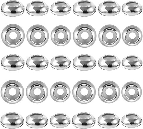30 PCS Stopper Beads for Jewelry Making, 6/8/10mm Adjustable Metal Loose Beads with Insert Rubber Locating Rings, Silver Copper Slider Stoppers Bead for DIY Bracelet Necklace in Saudi Arabia