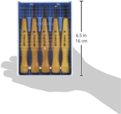 Mikisyo Hamono Power Grip Chisel Chisel مجموعة من 5 حافظة شفافة (رقم 80015) in Kuwait