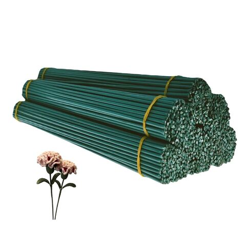 100 Pcs 30cm/11.8inch Green Flower Stem Sticks DIY Floral Material Handmade Wire Stem Accessories in Saudi Arabia