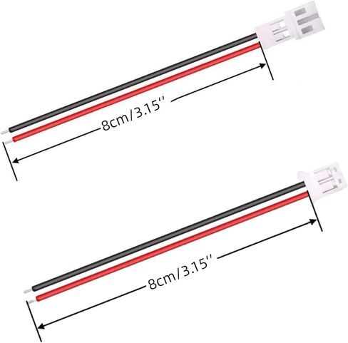 10pcs Tiny Whoop JST-PH 2.0 Male and Female Connector Cable 80mm Wire Cables for Battery JJRC H36 H67 Blade Inductrix E010 E013 in Kuwait