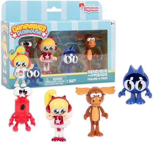 Genevieve's Playhouse Mystery Figure 4 - Pack, Mystery Figures, YouTube Learning Channel, Educational Content, Figure Collection, Official Genevieve's Playhouse Merch in Saudi Arabia