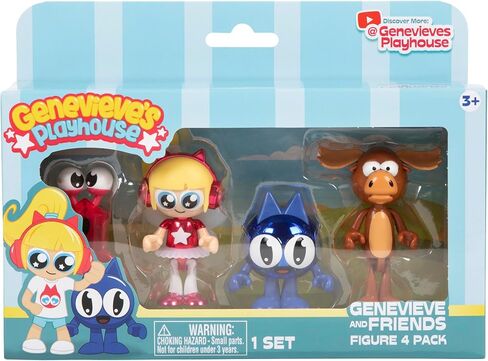 Genevieve's Playhouse Mystery Figure 4 - Pack, Mystery Figures, YouTube Learning Channel, Educational Content, Figure Collection, Official Genevieve's Playhouse Merch in Saudi Arabia