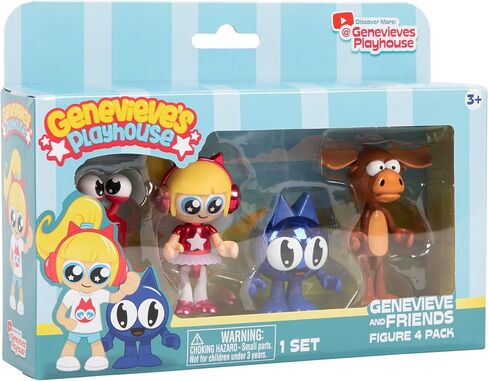 Genevieve's Playhouse Mystery Figure 4 - Pack, Mystery Figures, YouTube Learning Channel, Educational Content, Figure Collection, Official Genevieve's Playhouse Merch in Saudi Arabia