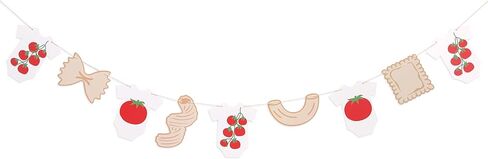 That's Amore Ciao Banner - Baby Pasta Noodle Tomato Italian Tuscan Italy Wine Pizza Baby Shower Gender Reveal, Bambino Bambina Party Decor Decorations (Ciao Baby Banner) in Saudi Arabia