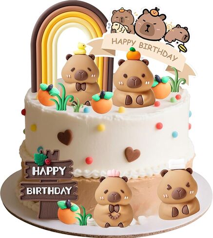 Capybara Cake Toppers Mini Blowfish Party Supplies for Capybara Birthday Party Supplies Shower Favors in Kuwait
