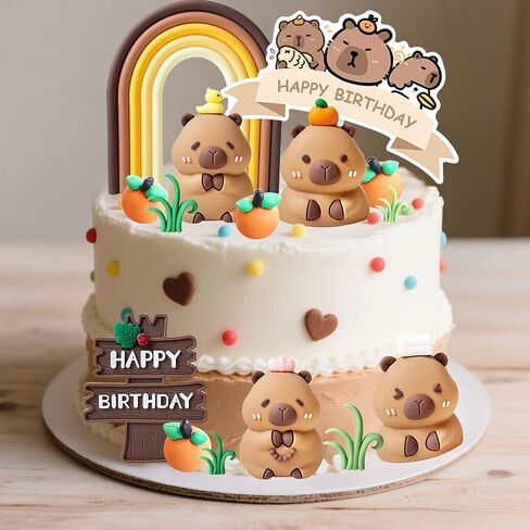 Capybara Cake Toppers Mini Blowfish Party Supplies for Capybara Birthday Party Supplies Shower Favors in Kuwait