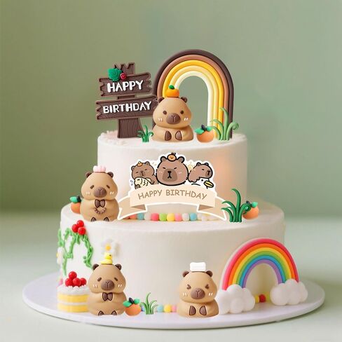Capybara Cake Toppers Mini Blowfish Party Supplies for Capybara Birthday Party Supplies Shower Favors in Kuwait