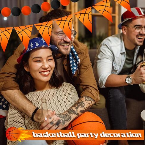 5 Pcs Basketball Bow Party Banner Decorations Senior Night Sports Garland Decor Basketball Coquette Birthday Party Decorations Hanging Decor Sports Game Garland for Birthday Supplies in Kuwait