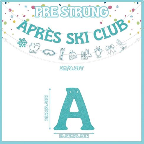 ديكورات حفلات التزلج من Après - لافتة نادي التزلج من Après، ديكور حفلات الزفاف في الشتاء من Après Ski Club، ديكور حفلات العزوبية باللون الأزرق in Kuwait