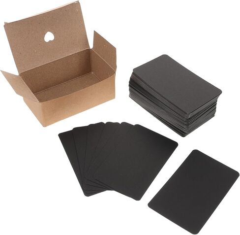 Housoutil 100pcs Black Blank Cards DIY Note Cards for Craft Projects Drawing and Study 3.5 x 2.5 Inch Blank Playing for Parties and Signature Greetings in Saudi Arabia