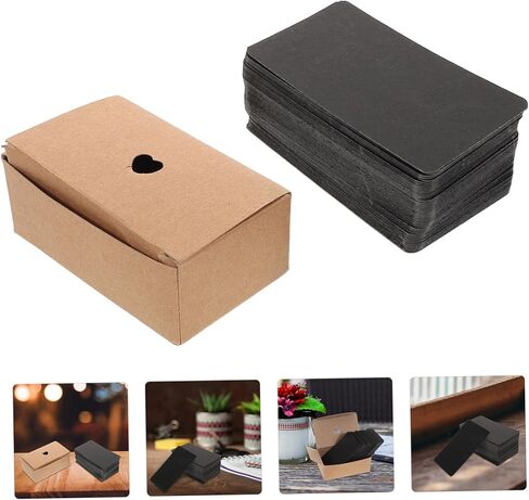 Housoutil 100pcs Black Blank Cards DIY Note Cards for Craft Projects Drawing and Study 3.5 x 2.5 Inch Blank Playing for Parties and Signature Greetings in Saudi Arabia