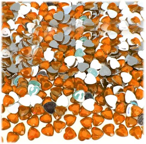 The Crafts Outlet 144pc Rhinestones Heart 8mm - Peridot Light Green in Saudi Arabia