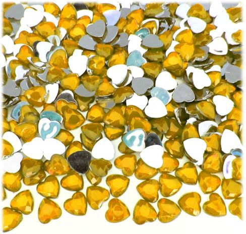The Crafts Outlet 144pc Rhinestones Heart 8mm - Peridot Light Green in Saudi Arabia