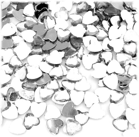 The Crafts Outlet 144pc Rhinestones Heart 8mm - Peridot Light Green in Saudi Arabia