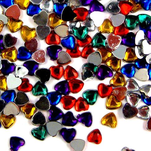 The Crafts Outlet 144pc Rhinestones Heart 8mm - Peridot Light Green in Saudi Arabia