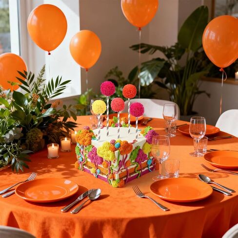 Amyhill 24 Pcs Fluffy Pom Pom Cake Toppers Multicolor Ball Cake Toppers Bright Yellow Coral Orange Hot Pink Cupcakes Decoration for Birthday Festive Read Across America Week Party Displays in Saudi Arabia