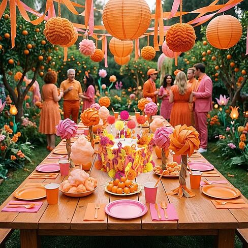 Amyhill 24 Pcs Fluffy Pom Pom Cake Toppers Multicolor Ball Cake Toppers Bright Yellow Coral Orange Hot Pink Cupcakes Decoration for Birthday Festive Read Across America Week Party Displays in Saudi Arabia