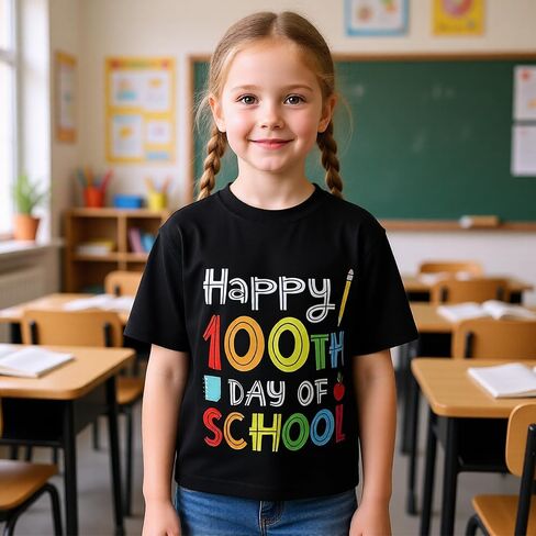 Kids Old Lady Costume for Girls 100 Days of School Costume Granny Dress Up Grandma Outfit T-shirt With Accessories in Saudi Arabia