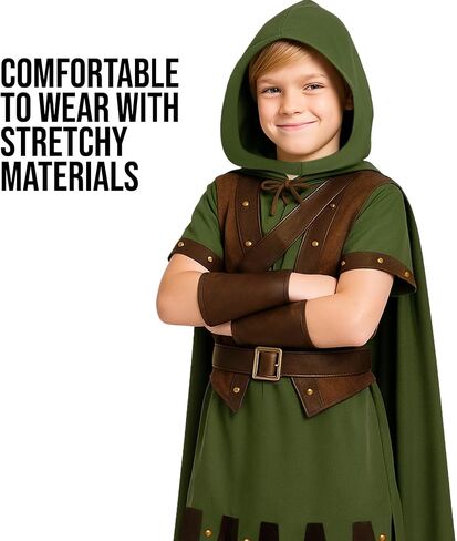 Morph Forest Hero Costume, Archer Costume Kids, Book Character Costumes For Boys And Girls, World Book Day Costumes For Boys in Saudi Arabia
