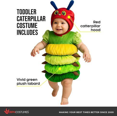 Morph Baby Caterpillar Costume Toddler Infant Newborn Caterpillar Costume Kids Halloween Costumes for Girls Boys in Saudi Arabia