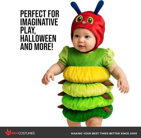 Morph Baby Caterpillar Costume Toddler Infant Newborn Caterpillar Costume Kids Halloween Costumes for Girls Boys in Saudi Arabia