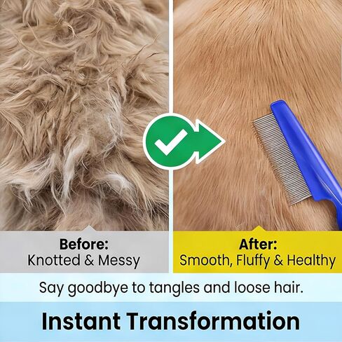 7 Pack Stainless Steel Dog Cat Grooming Combs Flea Lice Comb Dematting Comb With Rounded Teeth Double Sided Pet Tear Stain Remover Pet Lice Combs Set for Small Medium Large Pets in Saudi Arabia