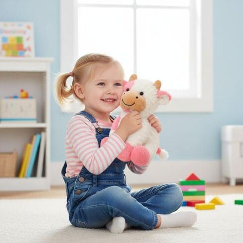 Cow Stuffed Animals Soft Plush Cute Cow Doll for Boys Girls 8in (zuo NIU fense) in Saudi Arabia
